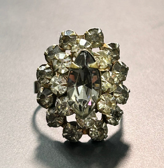 Rhinestone Cluster Ring