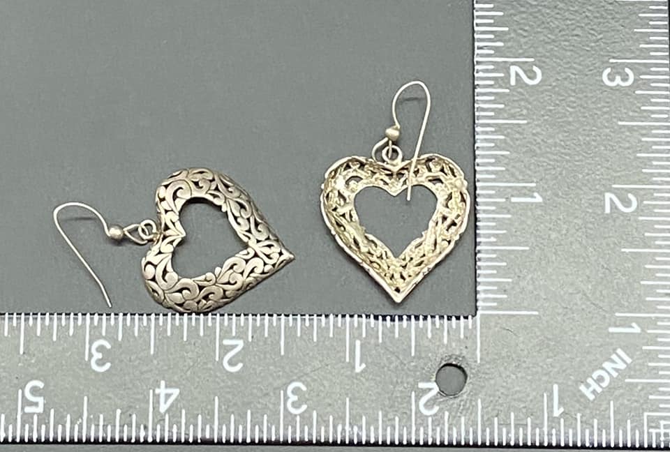 Jezlaine Sterling Silver Heart Earrings