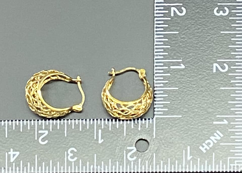 Sterling Silver Vermeil Hoop Earrings