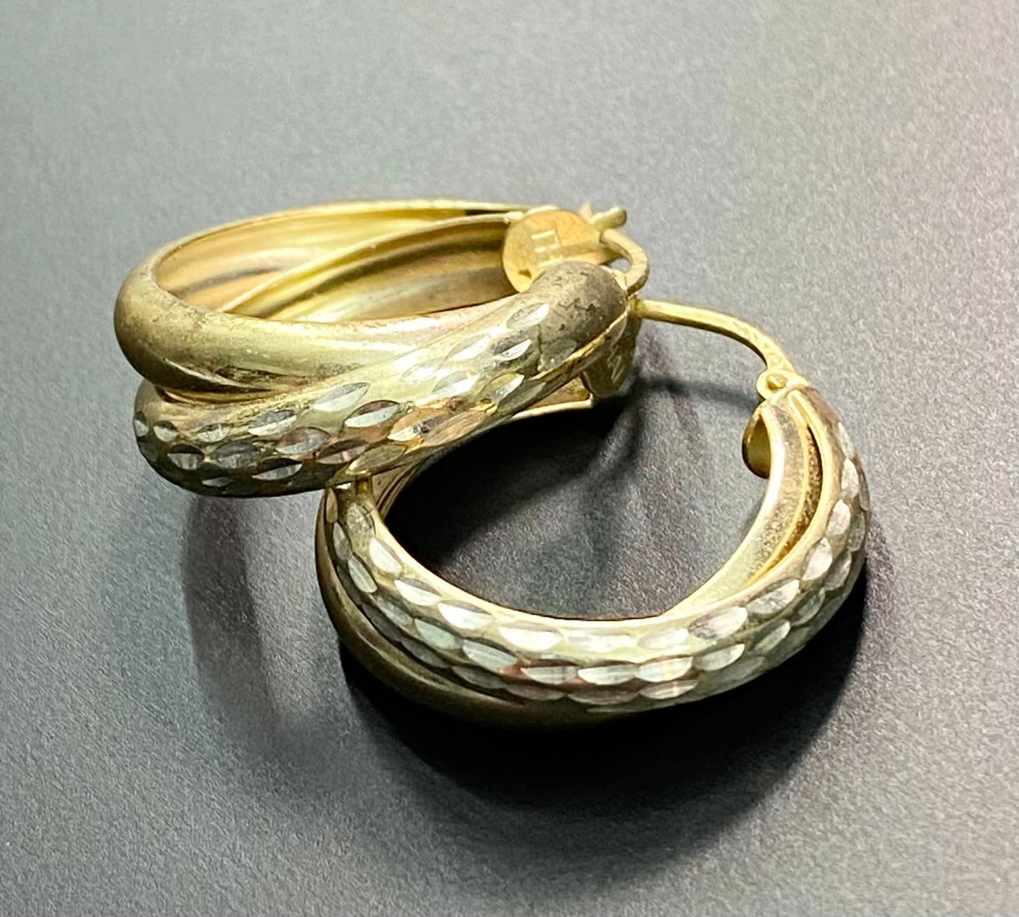 Sterling Silver Two Tone Earrings