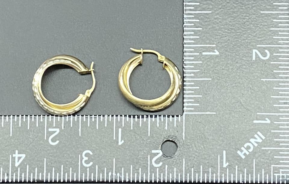 Sterling Silver Two Tone Earrings