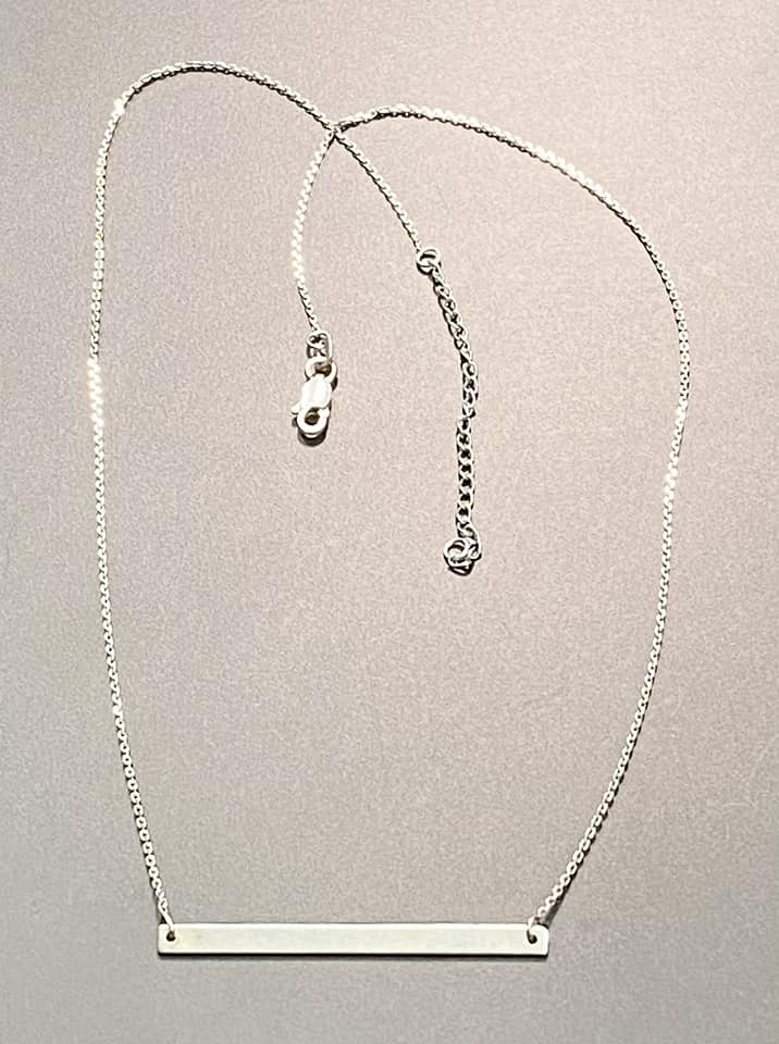 Midas Sterling Silver Bar Necklace