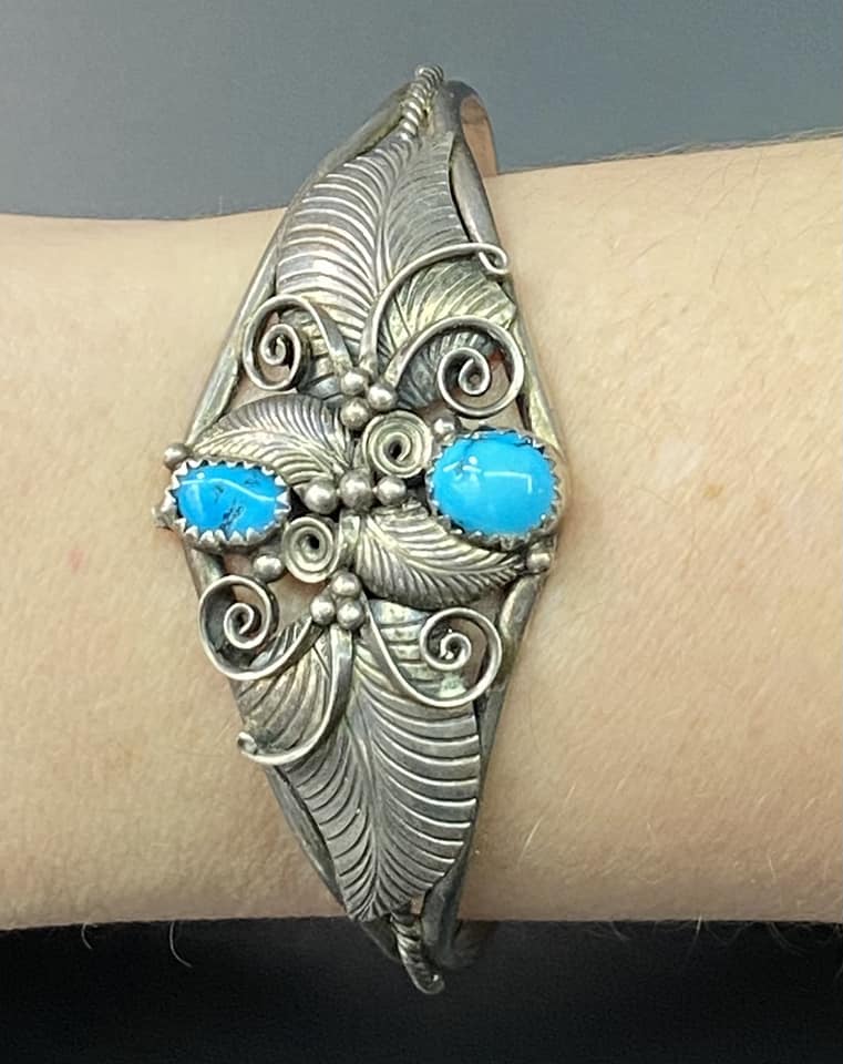 Native American Sterling Silver Cuff Bracelet