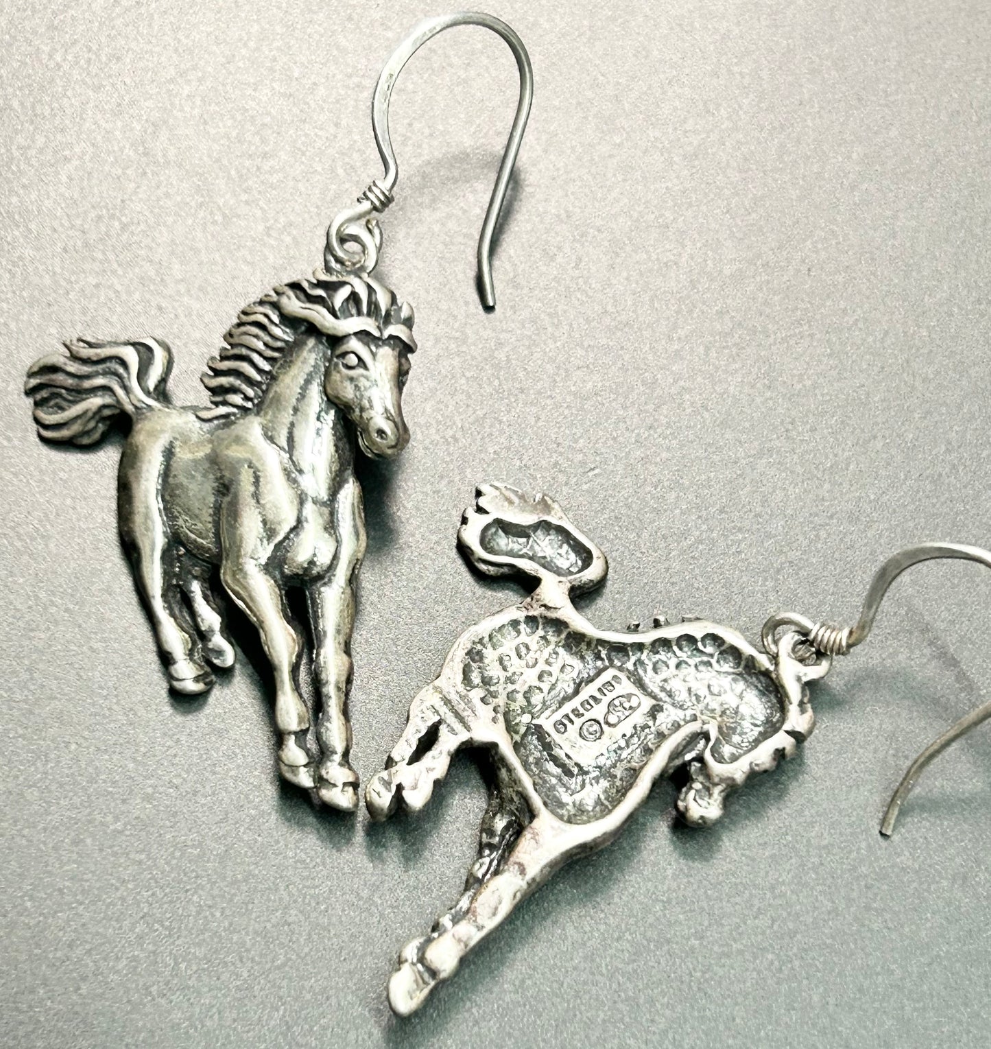 SC Sterling Silver Horse Earrings