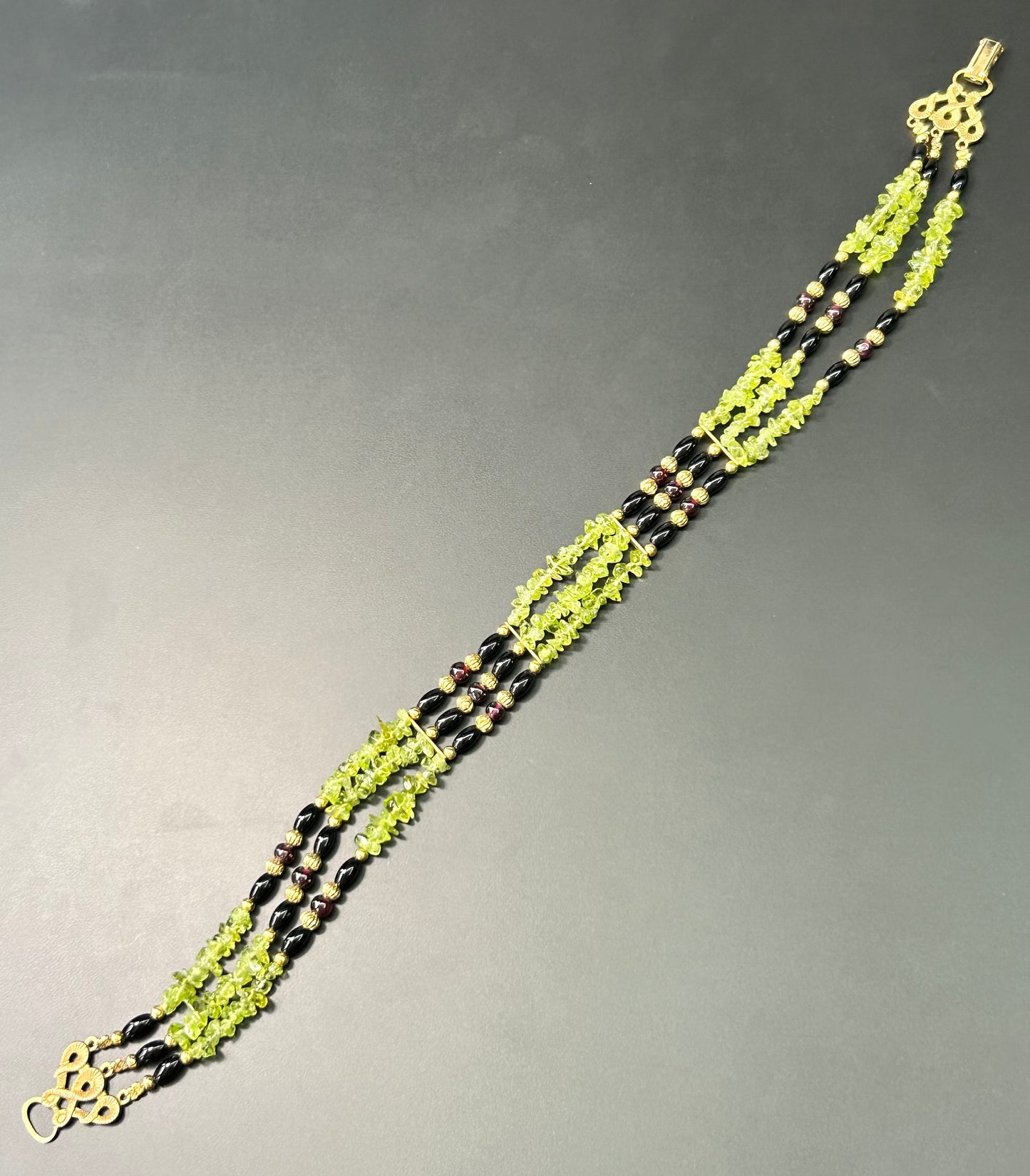 Peridot & Garnet Choker Necklace