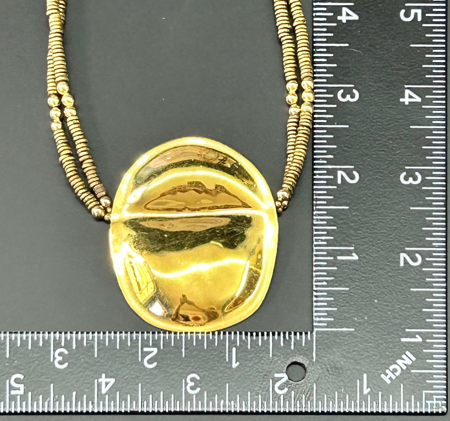 1985 SH Brass & Gold Tone Necklace