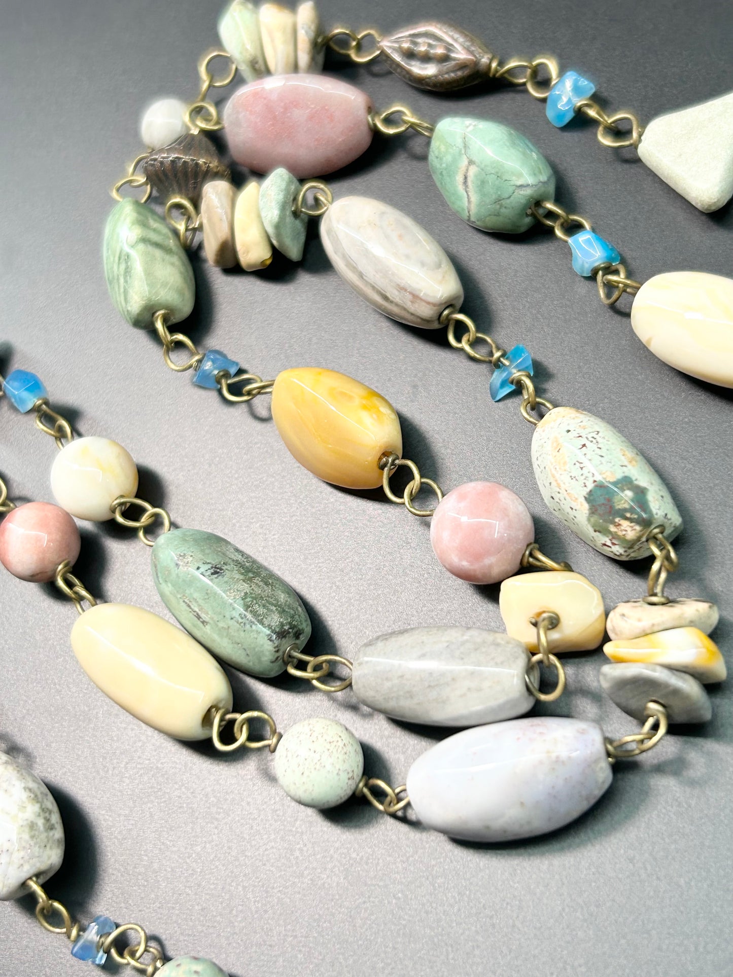 Pastel Colored Stone Necklace