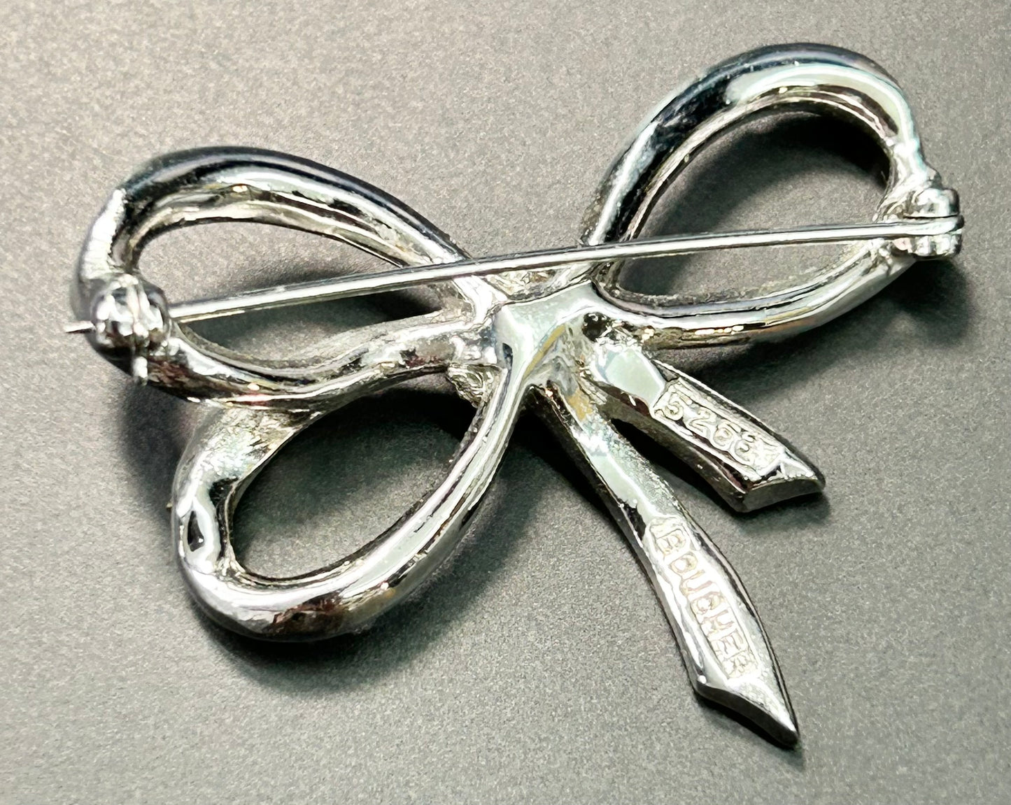 Boucher Rhinestone Bow Brooch