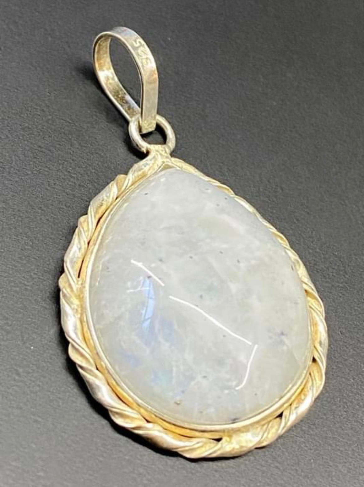 Silver Tone Quartz Pendant