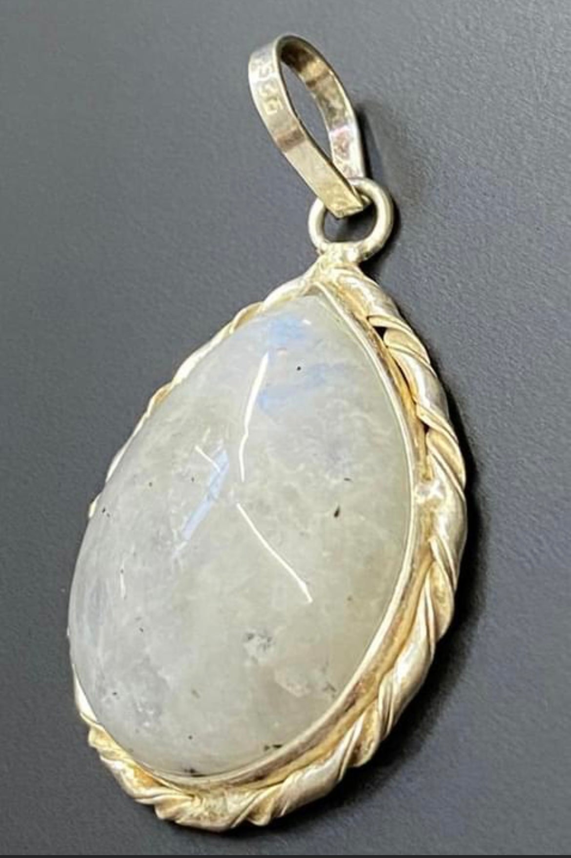 Silver Tone Quartz Pendant