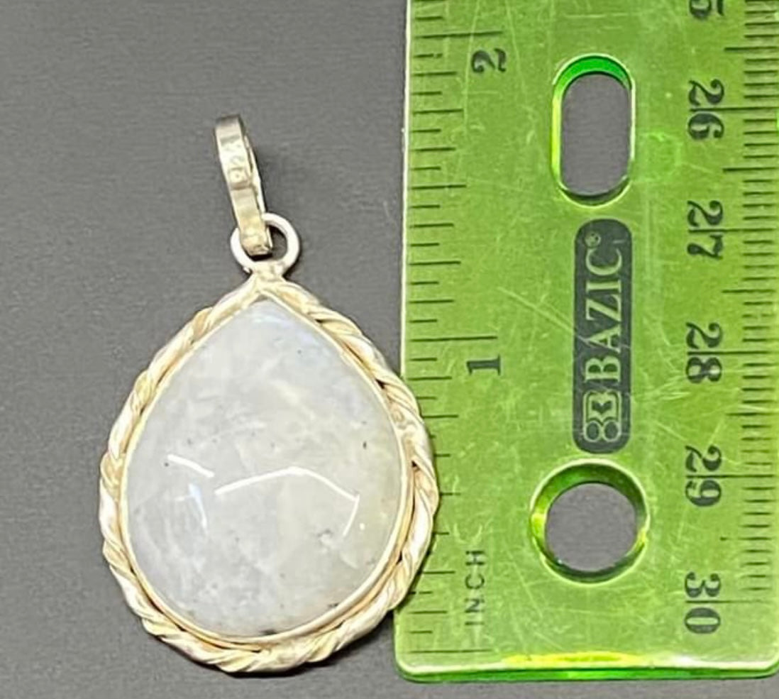 Silver Tone Quartz Pendant