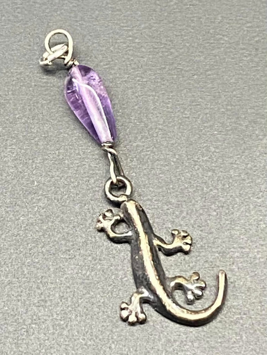 Sterling Silver Lizard Charm or Pendant