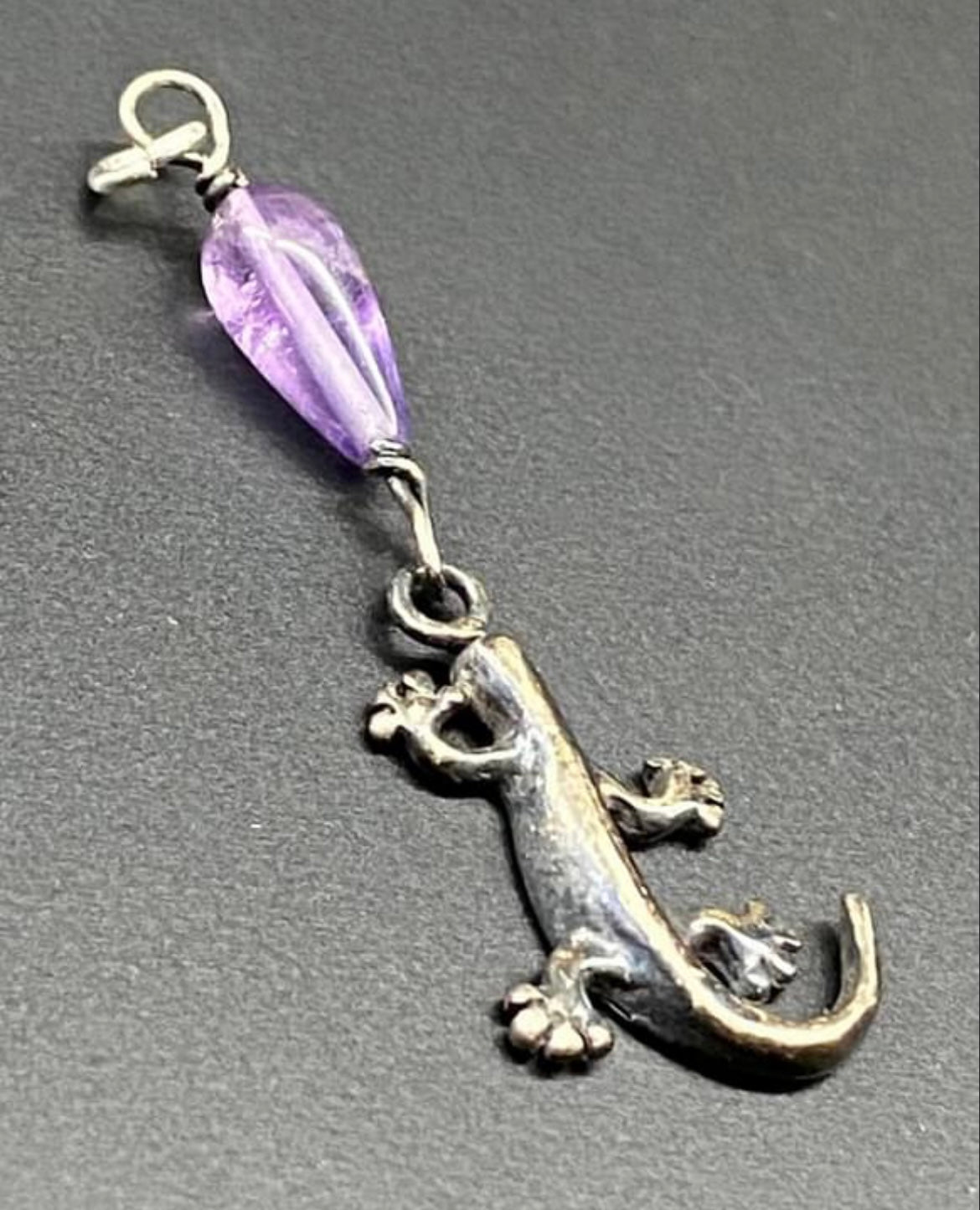 Sterling Silver Lizard Charm or Pendant