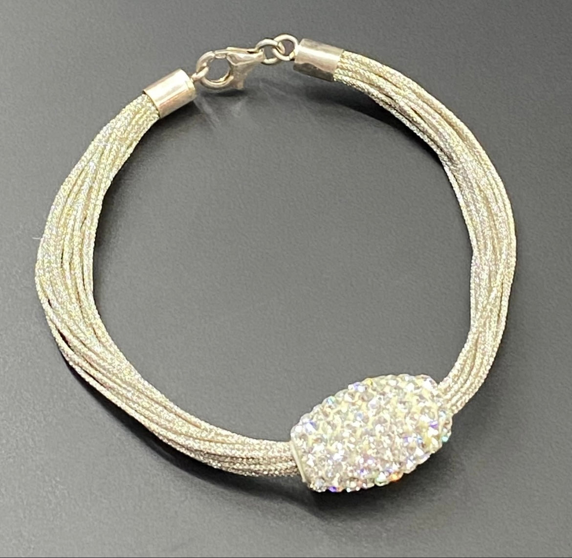 Sterling Silver Rhinestone Bracelet