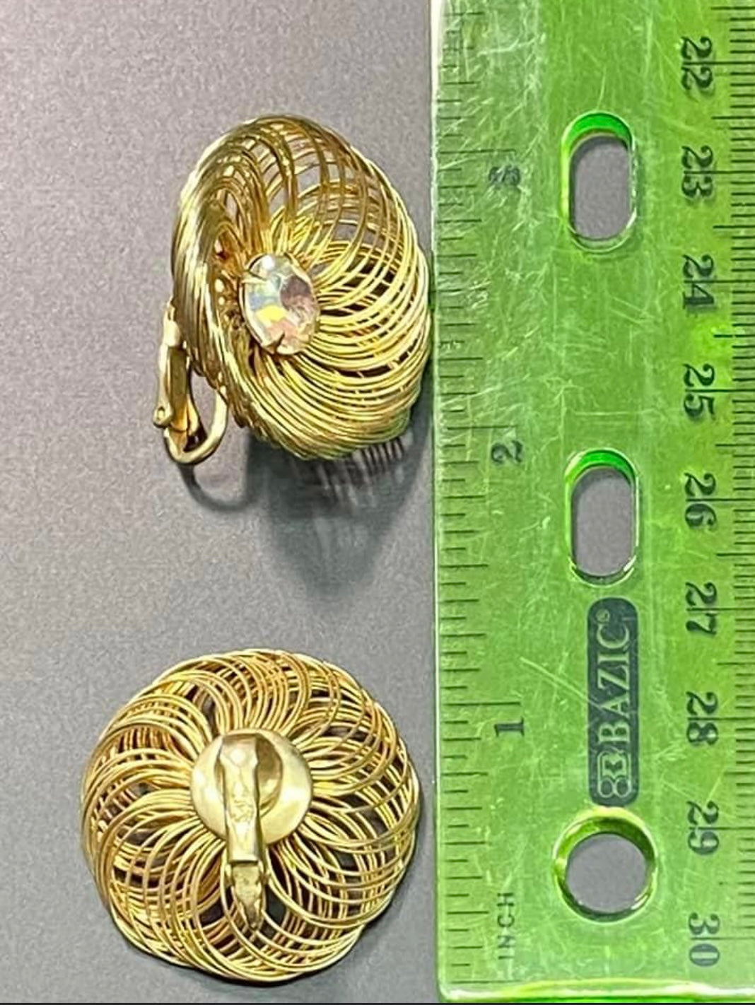 Vintage Sarah Coventry Spun Clip Earrings