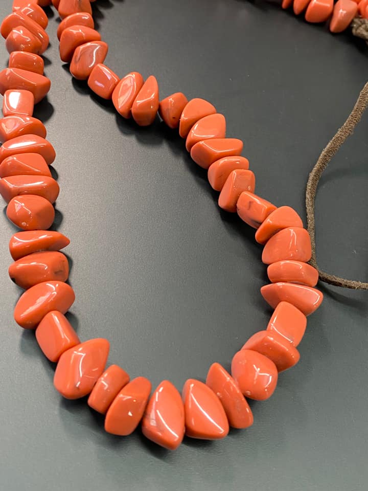 Faux Stone Cord Necklace