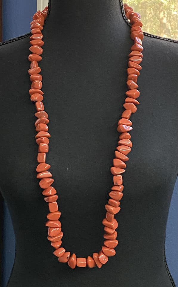 Faux Stone Cord Necklace