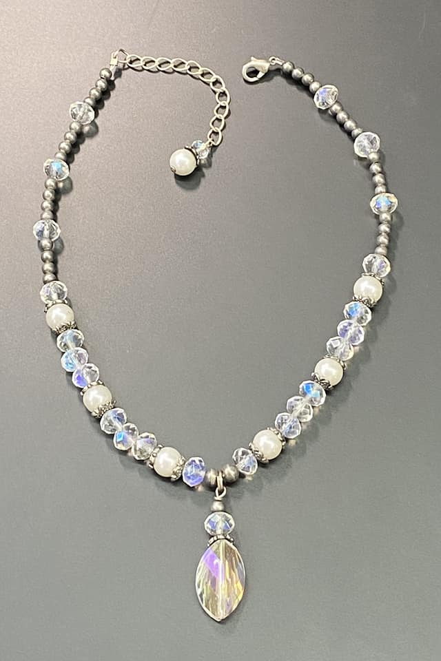 Faceted Glass Necklace