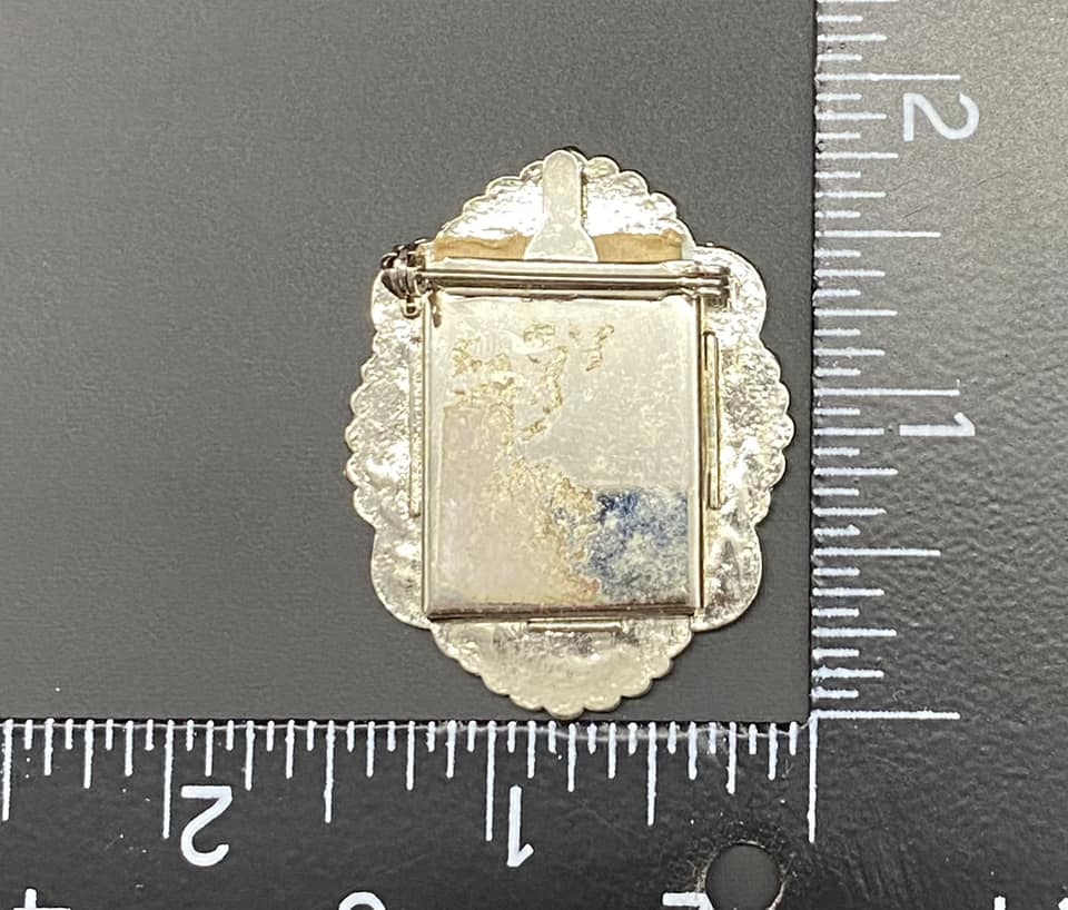 Enamel Picture Frame Brooch