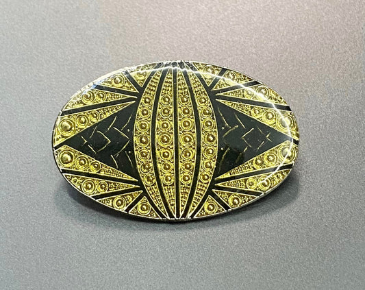 Black & Gold Brooch