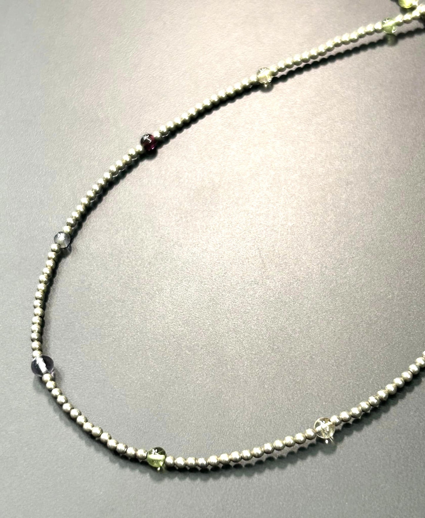 Baroni Sterling Silver Beaded Necklace