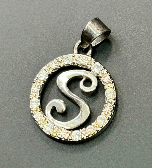 Sterling Silver Initial S Pendant