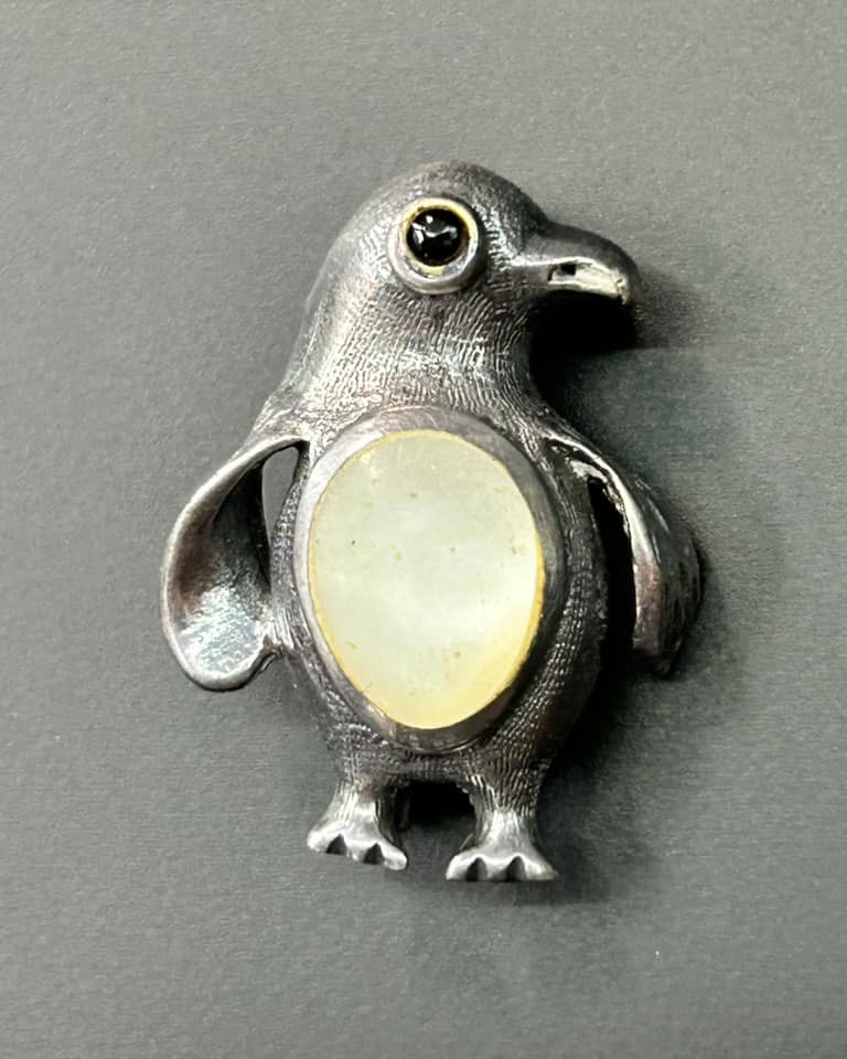 Sterling Silver Penguin Brooch