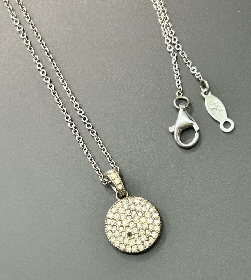 Sterling Silver Double Sided Pendant Necklace