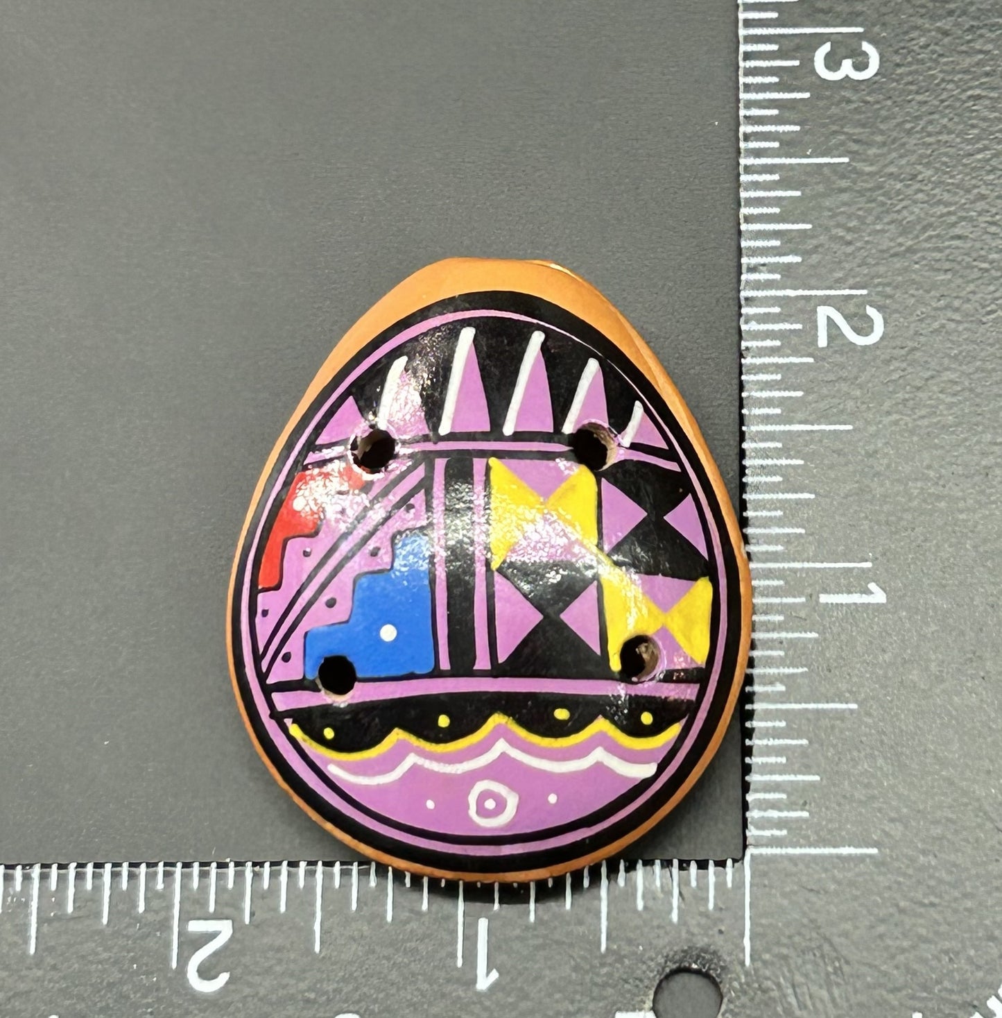 Hand Painted Terracotta Clay Whistle