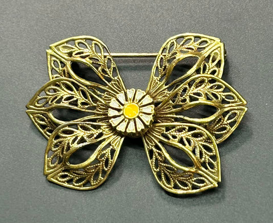 Vintage Flower Brooch