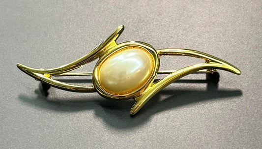 Napier Faux Pearl Brooch