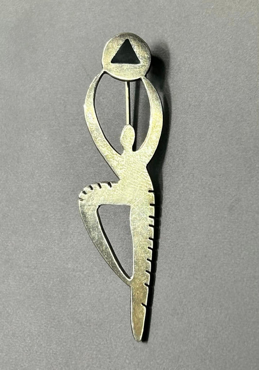 Sterling Silver Person Brooch