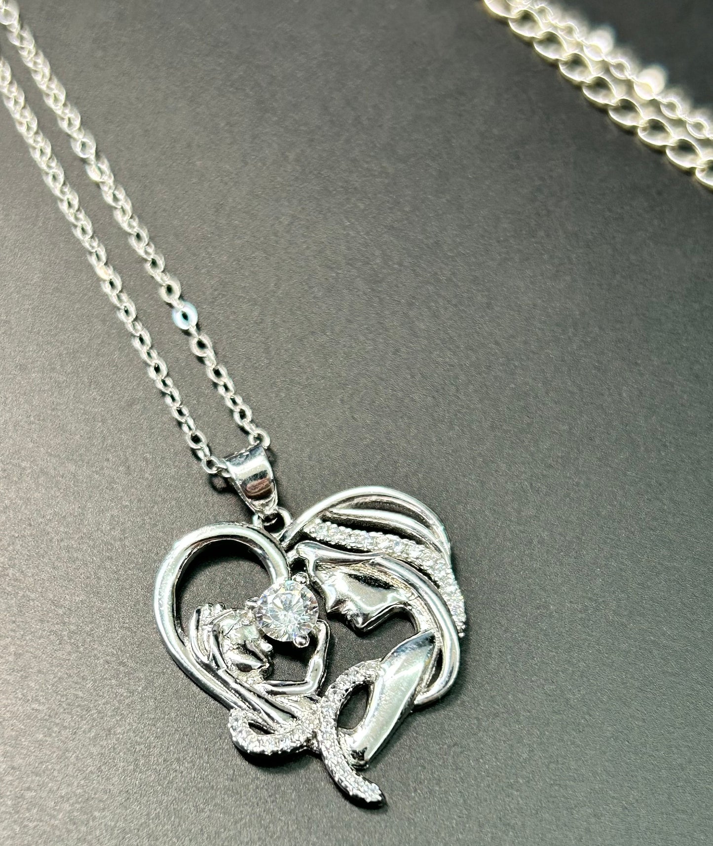 Sterling Silver Mother & Child Necklace