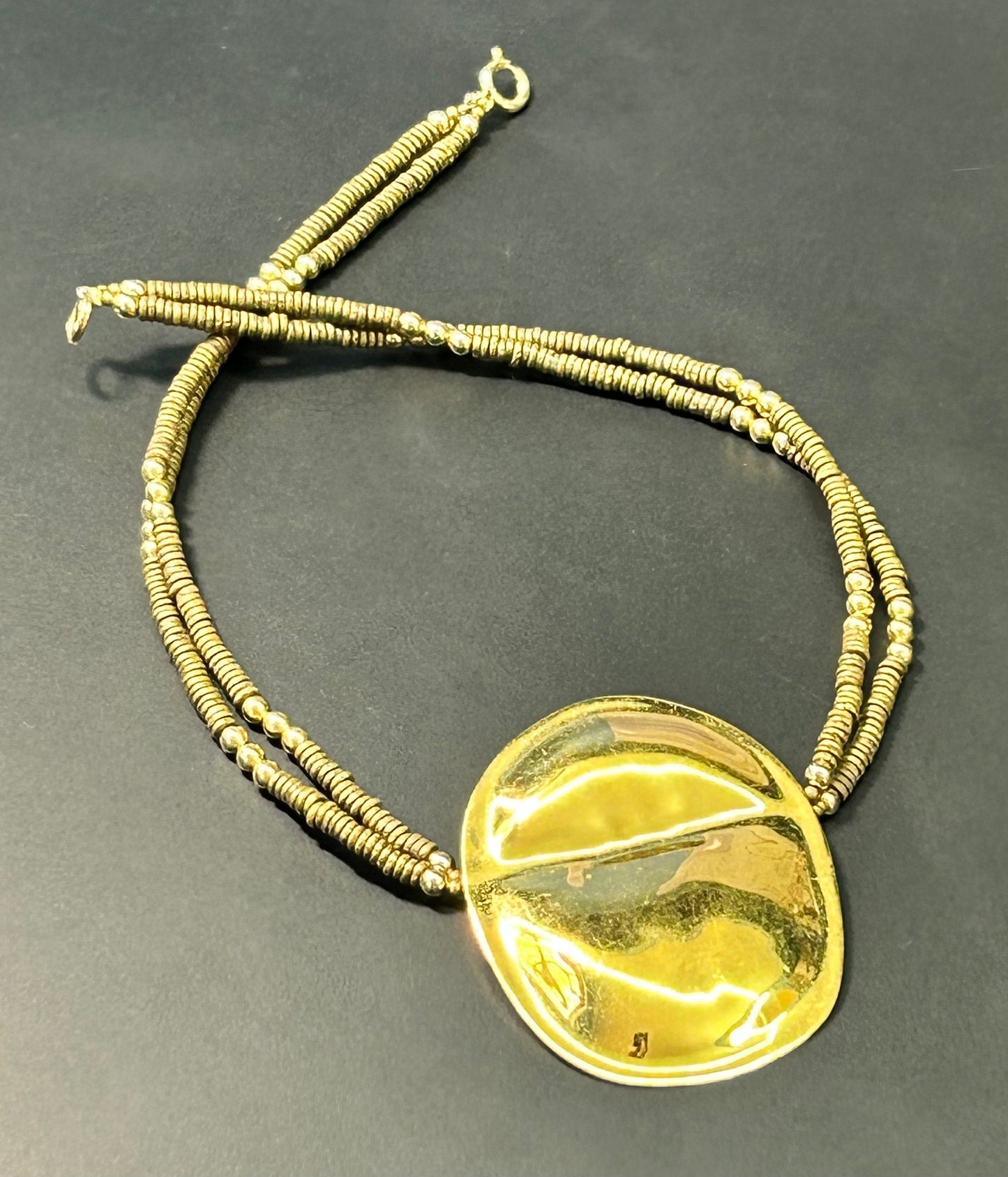 1985 SH Brass & Gold Tone Necklace