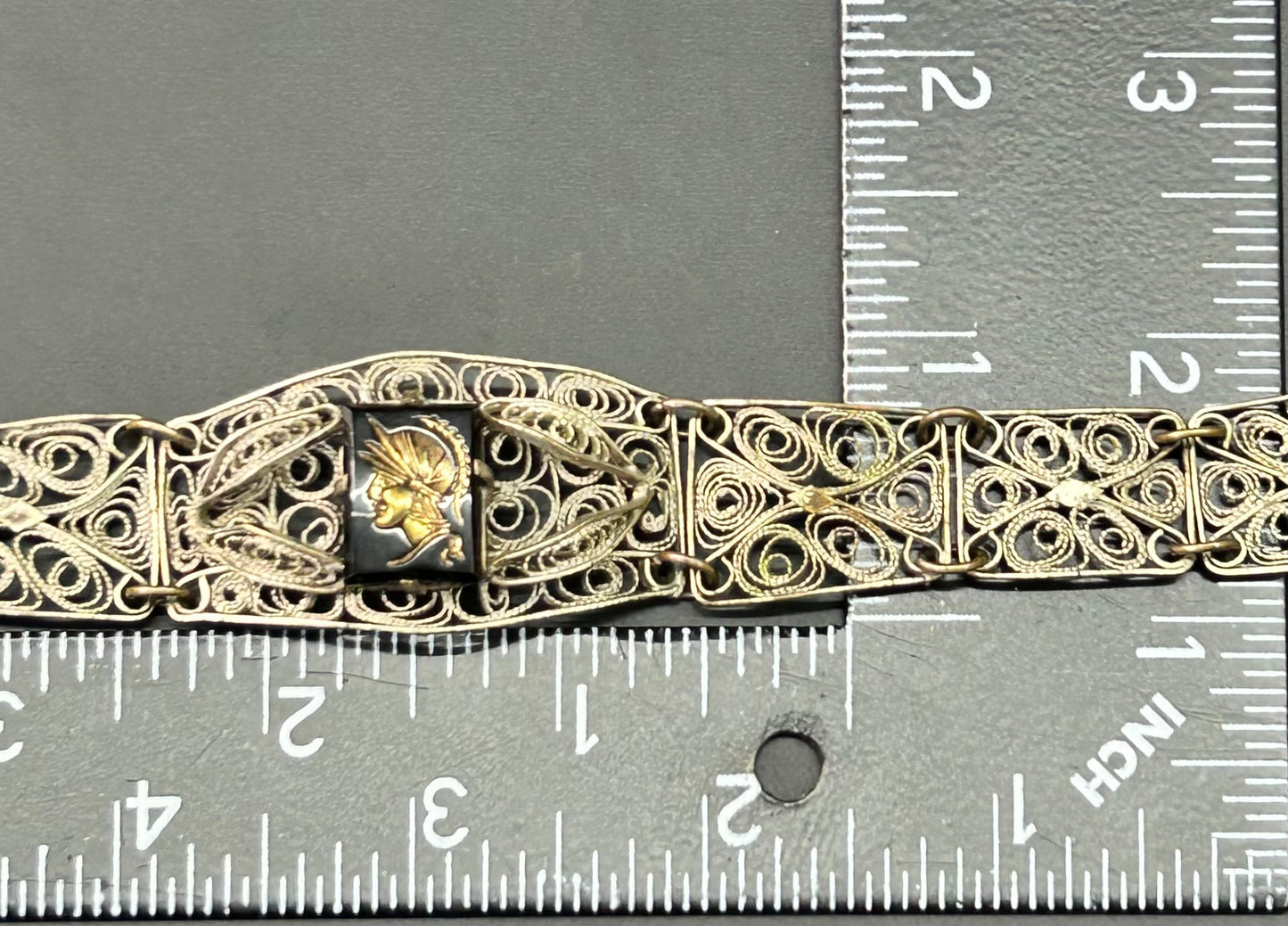 Vintage Roman Centurion Filigree Bracelet