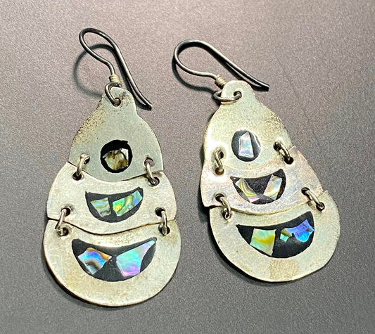 Taxco Sterling Silver Abalone Earrings