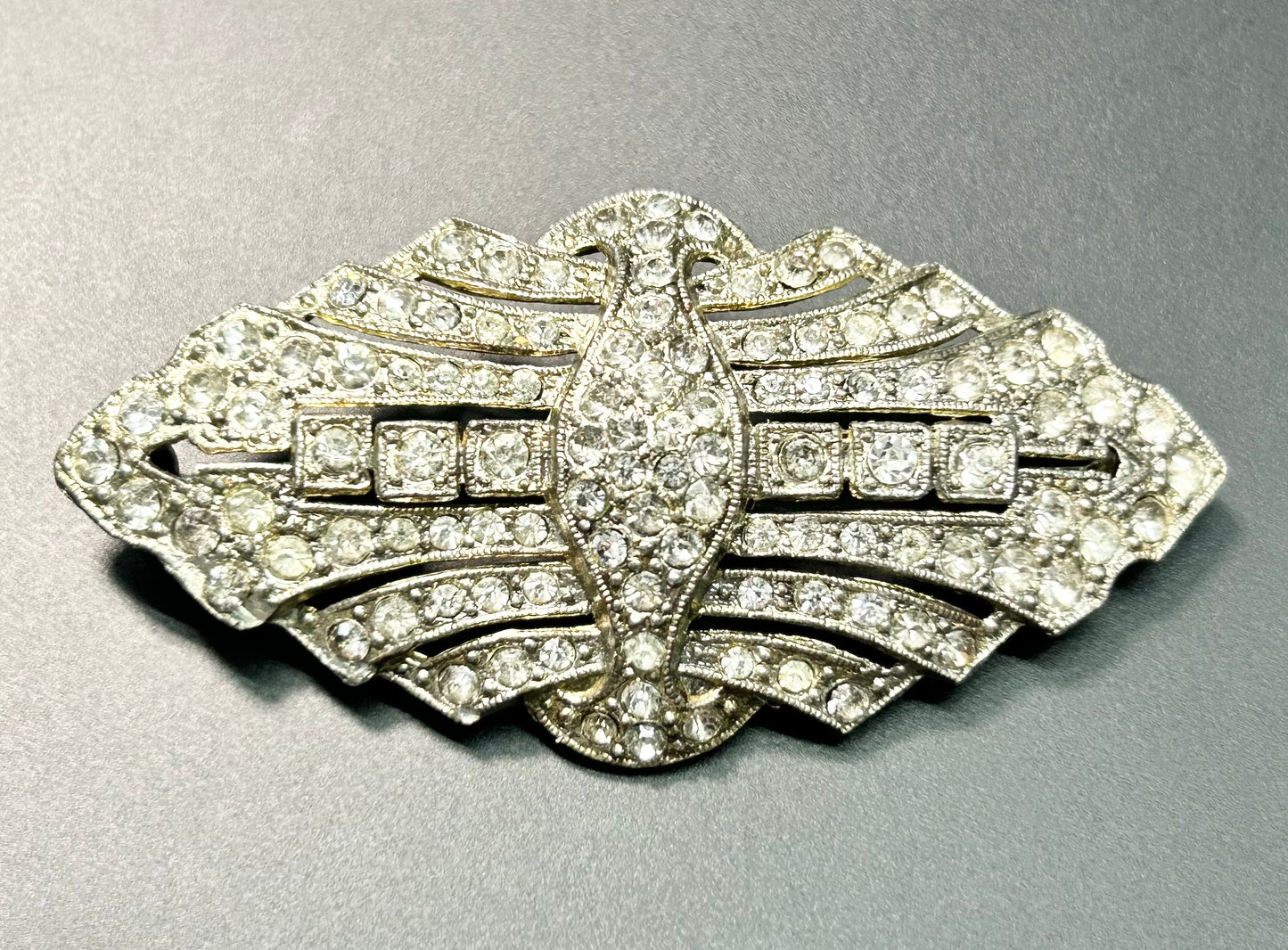 Art Deco Rhinestone Brooch