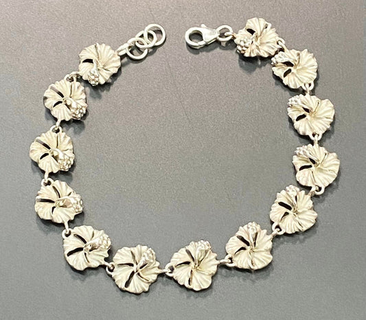 Sterling Silver Flower Bracelet