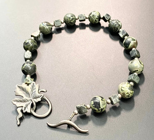 Sterling Silver Kambaba Jasper Bracelet