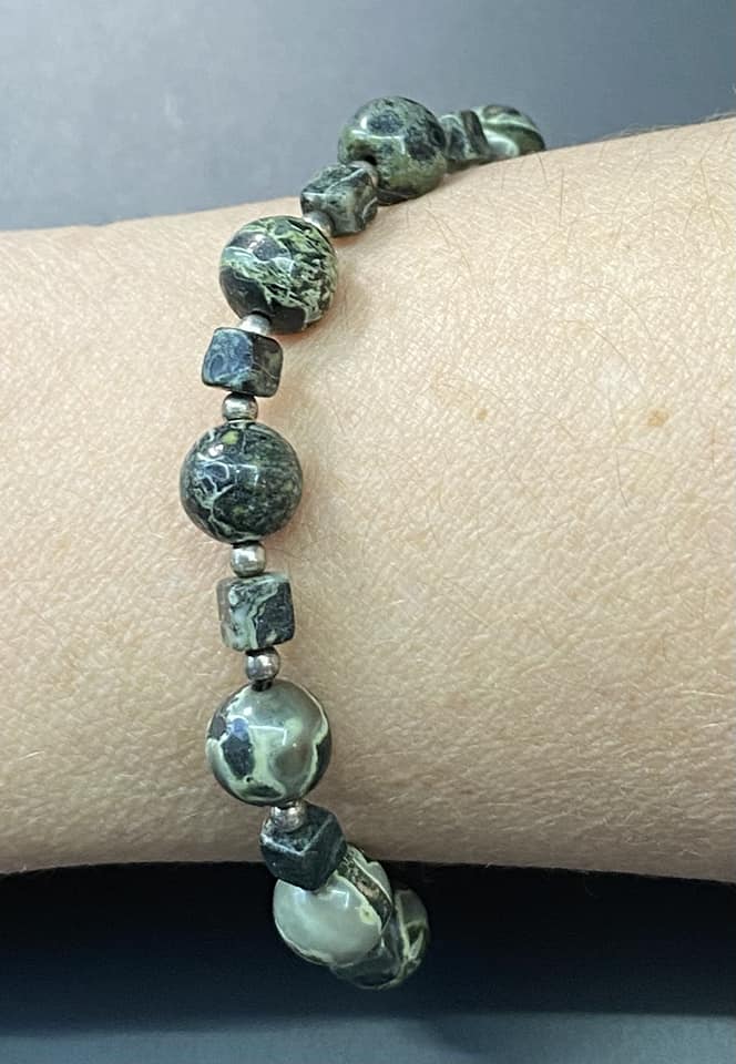 Sterling Silver Kambaba Jasper Bracelet