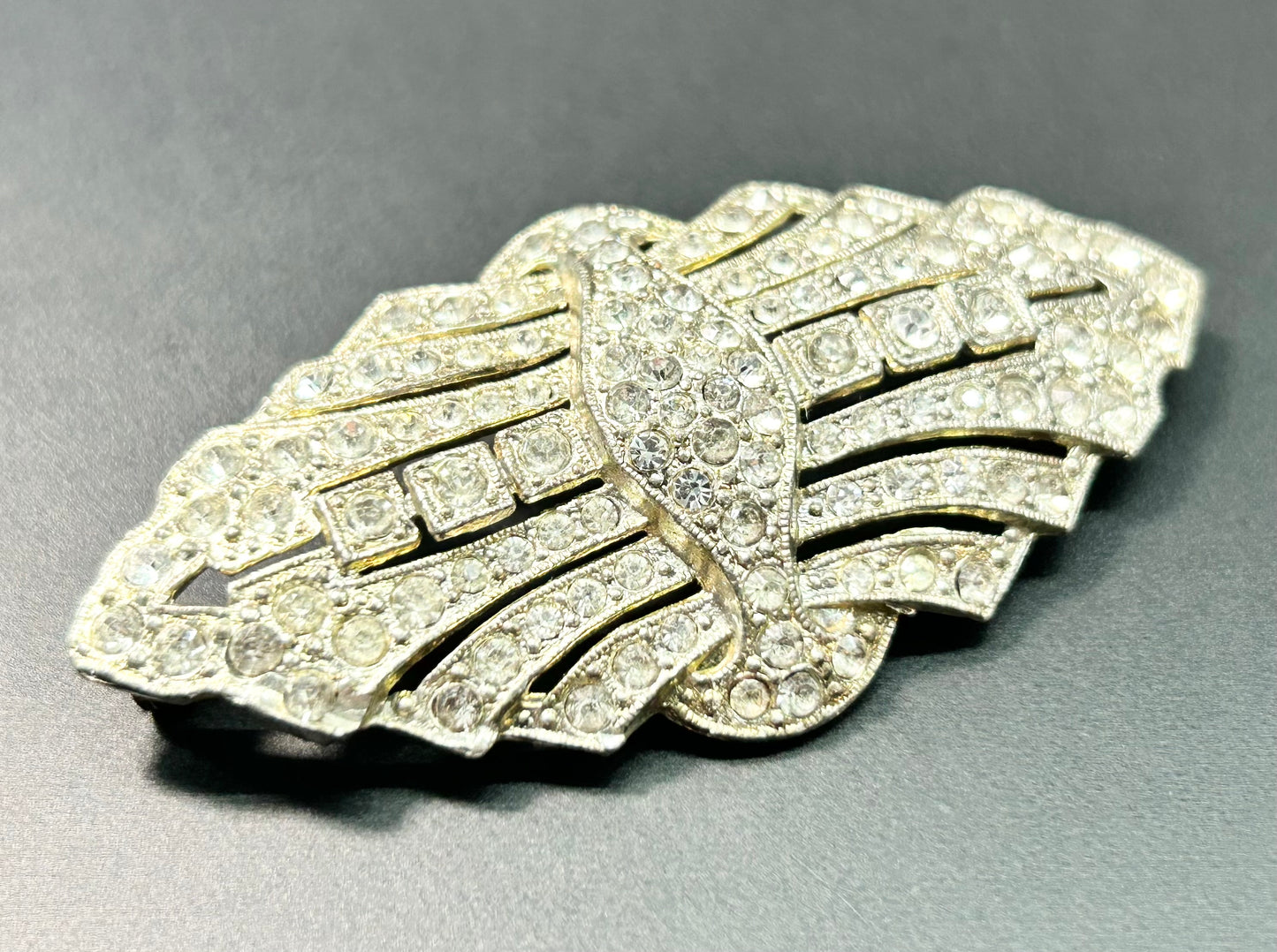 Art Deco Rhinestone Brooch