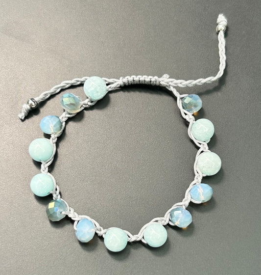 Amazonite & Glass Bracelet