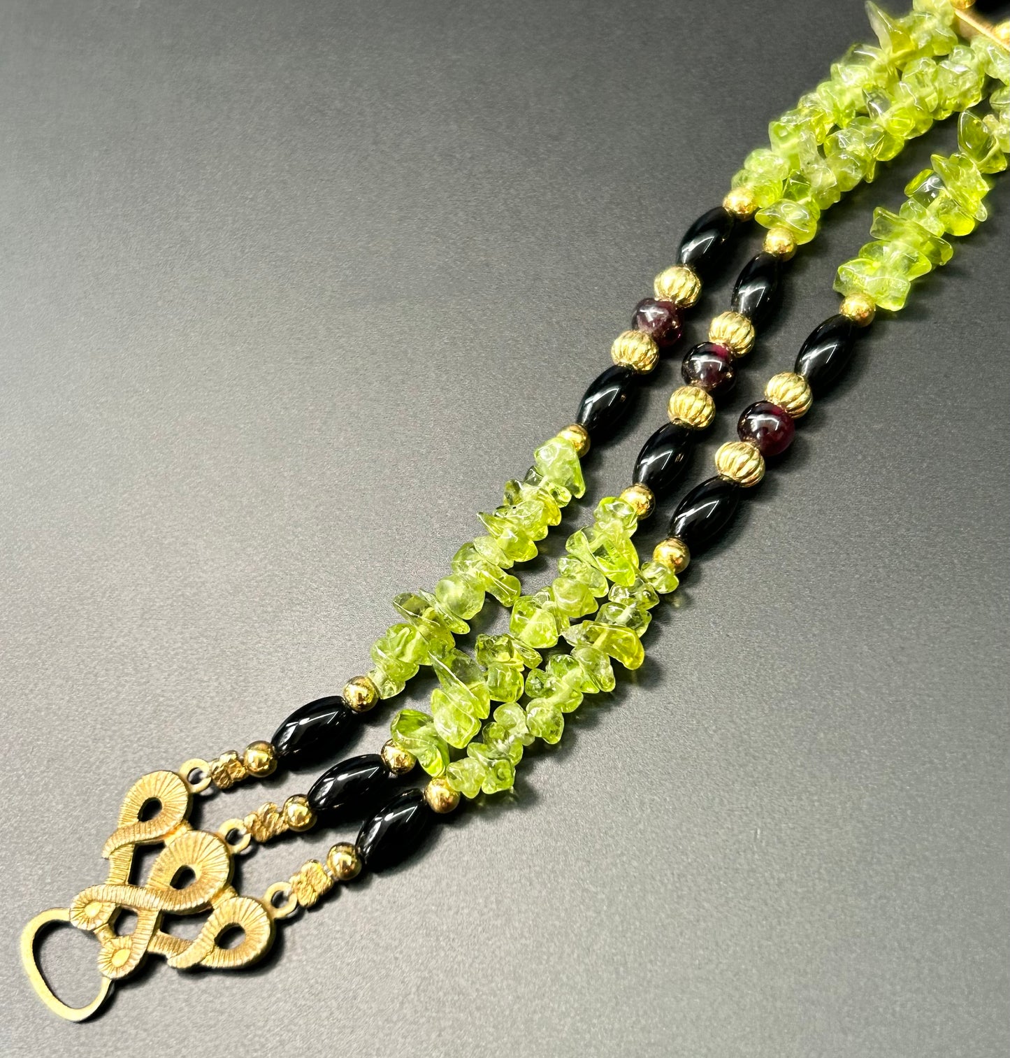 Peridot & Garnet Choker Necklace