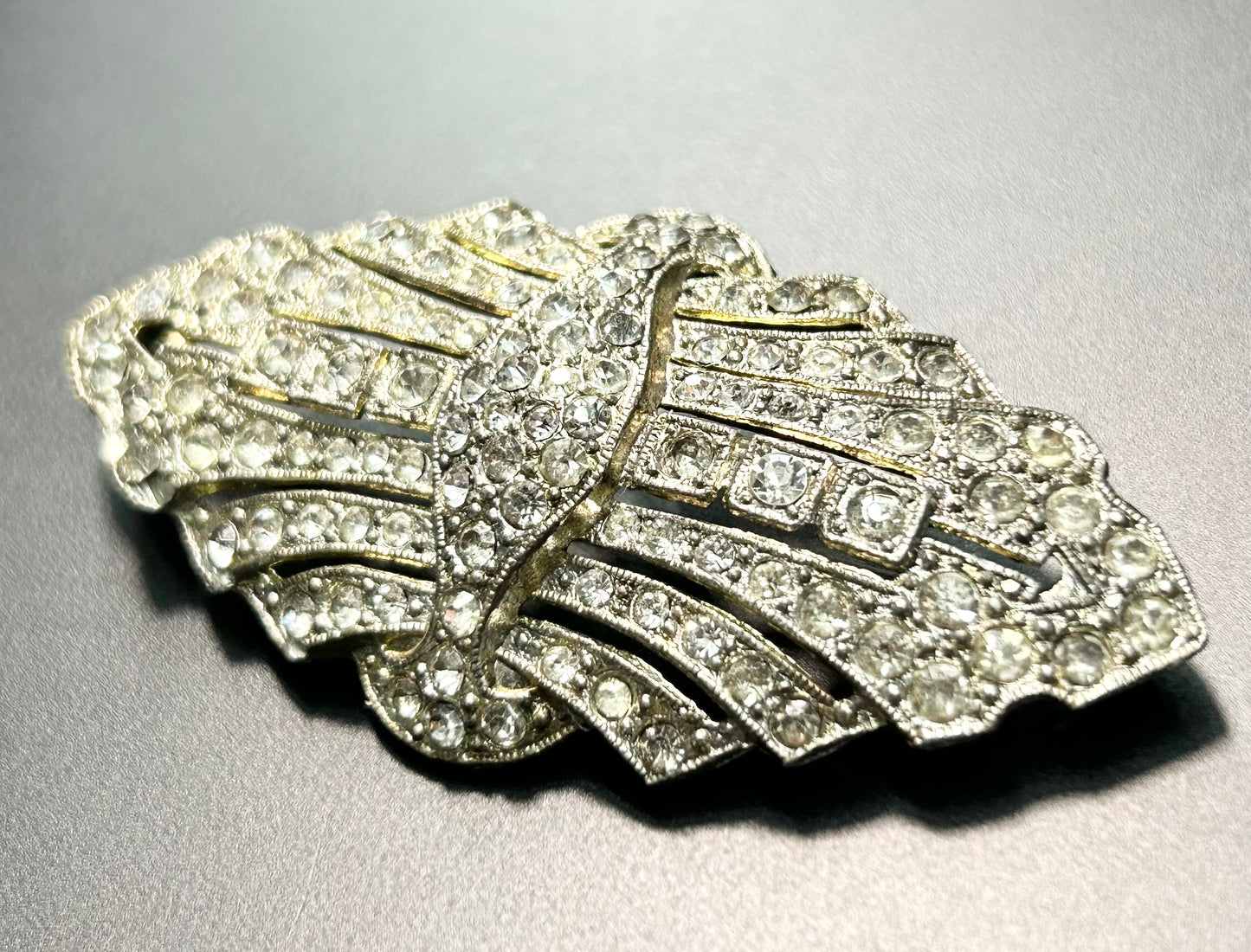 Art Deco Rhinestone Brooch