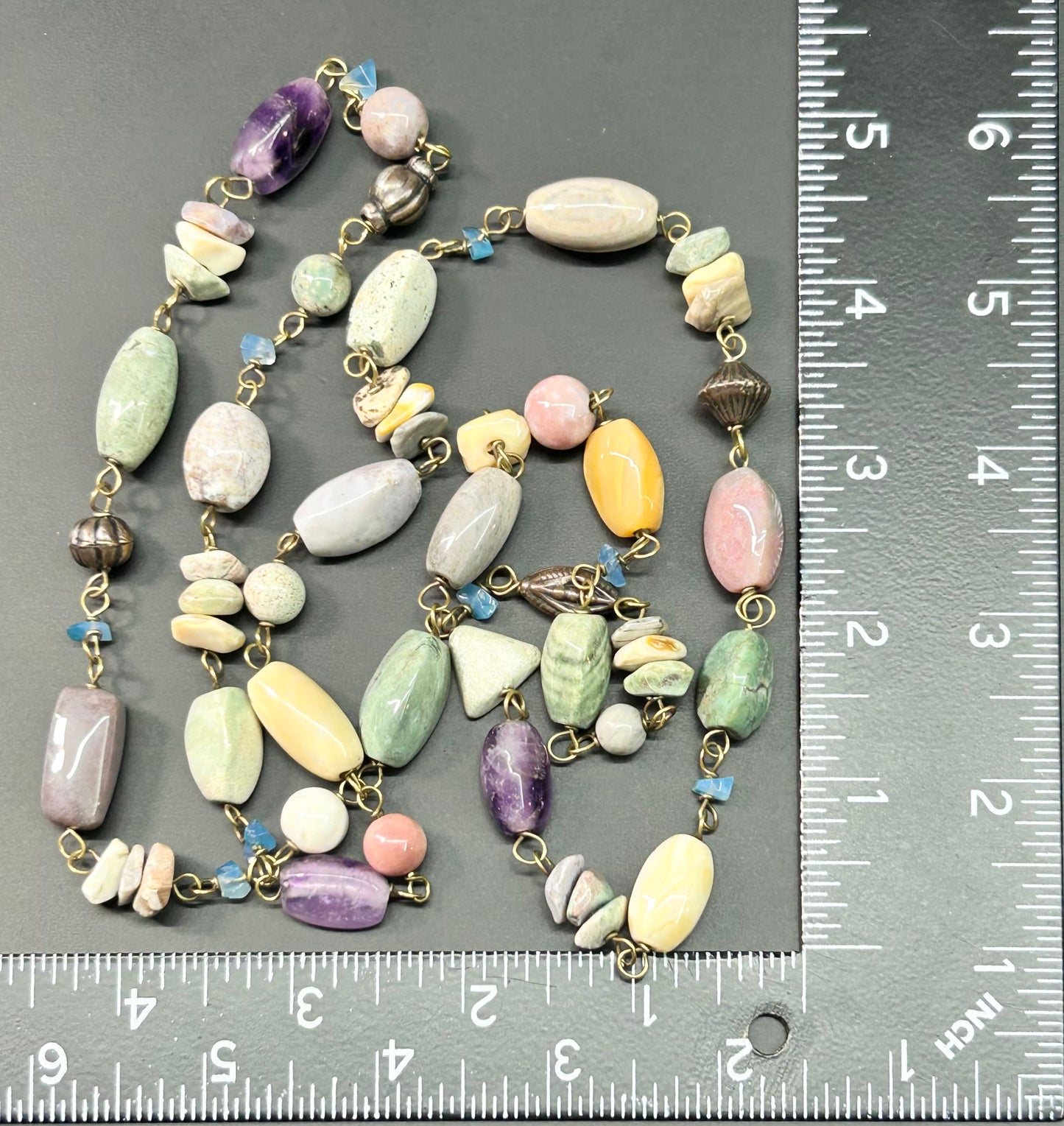 Pastel Colored Stone Necklace