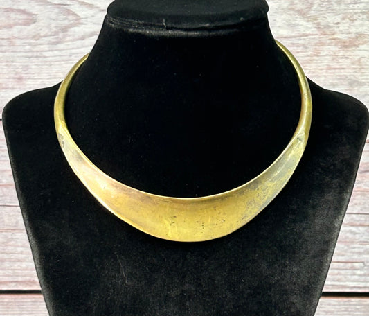 Vintage Brass Collar Necklace