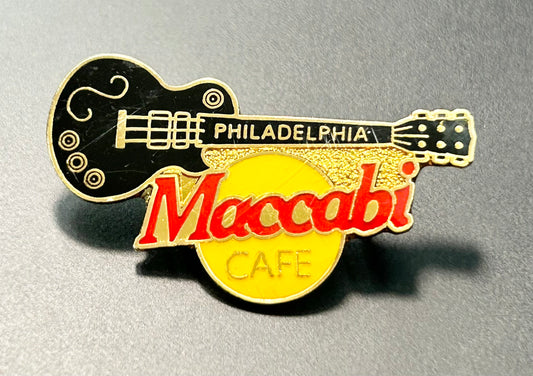 Maccabi Cafe Philadelphia Guitar Pin