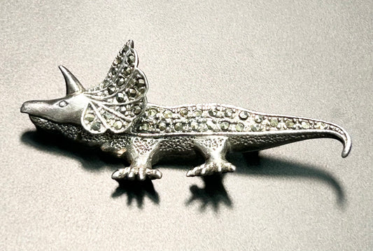 Sterling Silver Dinosaur Brooch