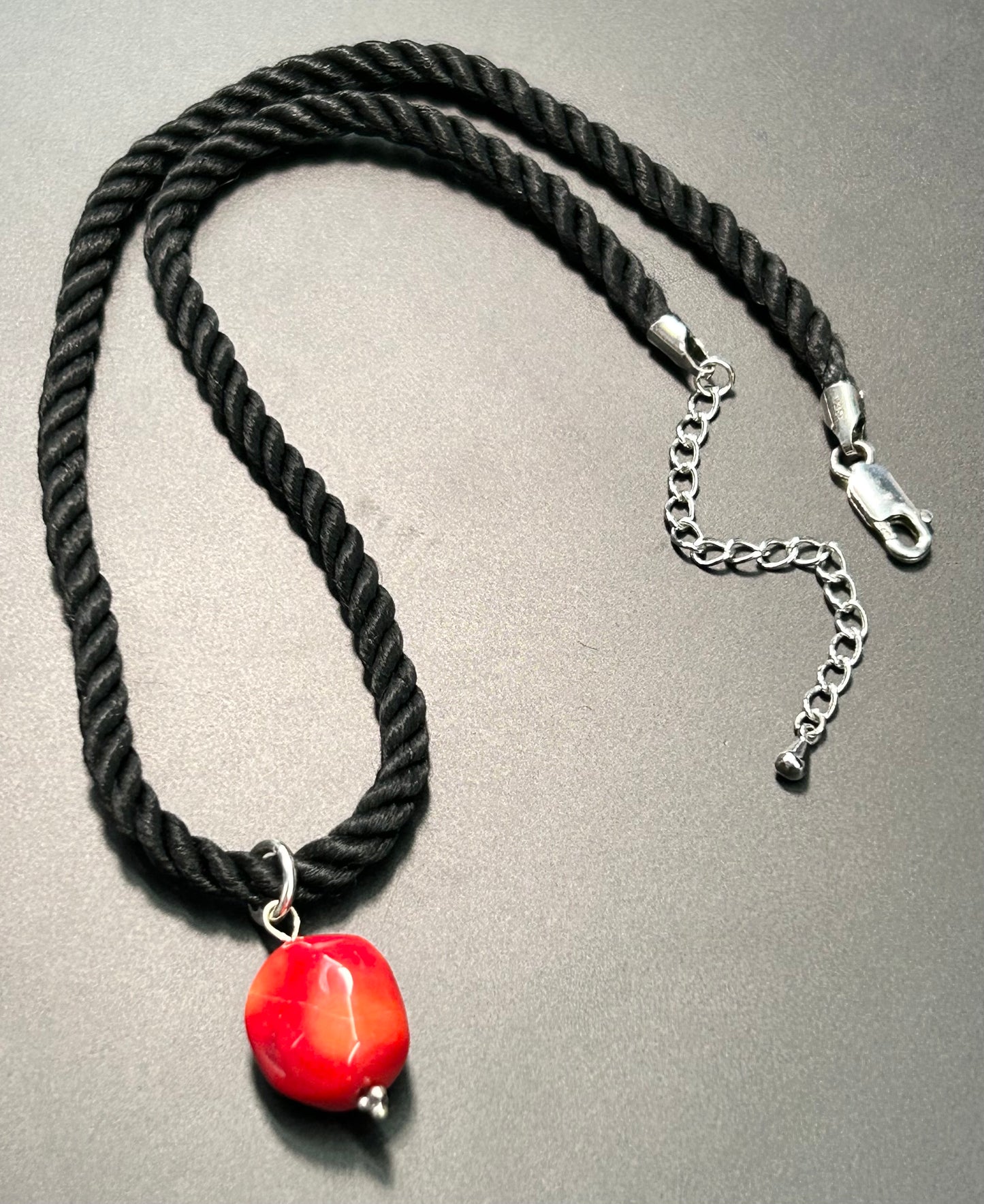 Sterling Silver Coral Necklace