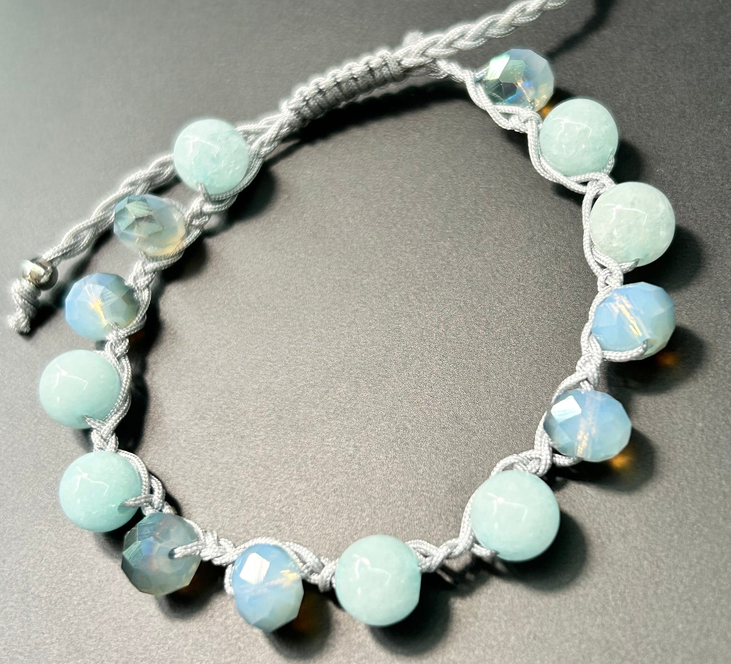 Amazonite & Glass Bracelet